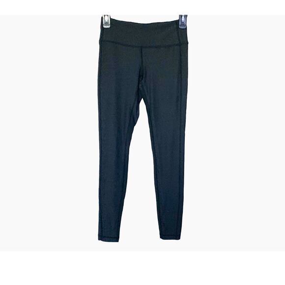 Z BY ZELLA MID RISE YOGA PANTS, WOMENS, XS (WAIST 25), DARK GREY WITH BLACK TRIM - Picture 1 of 8